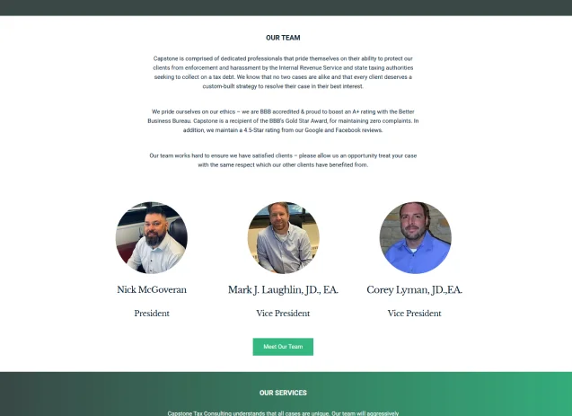 Capstone's old website